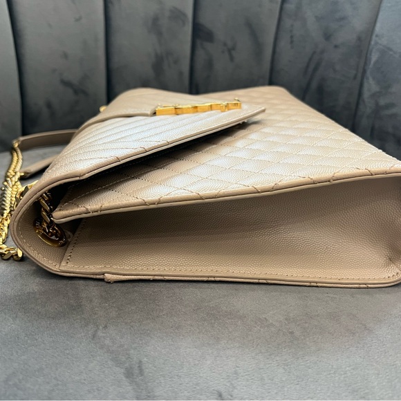 Saint Laurent Classic Monogram Envelope Satchel Mixed Matelasse Leather Large - Picture 4 of 17